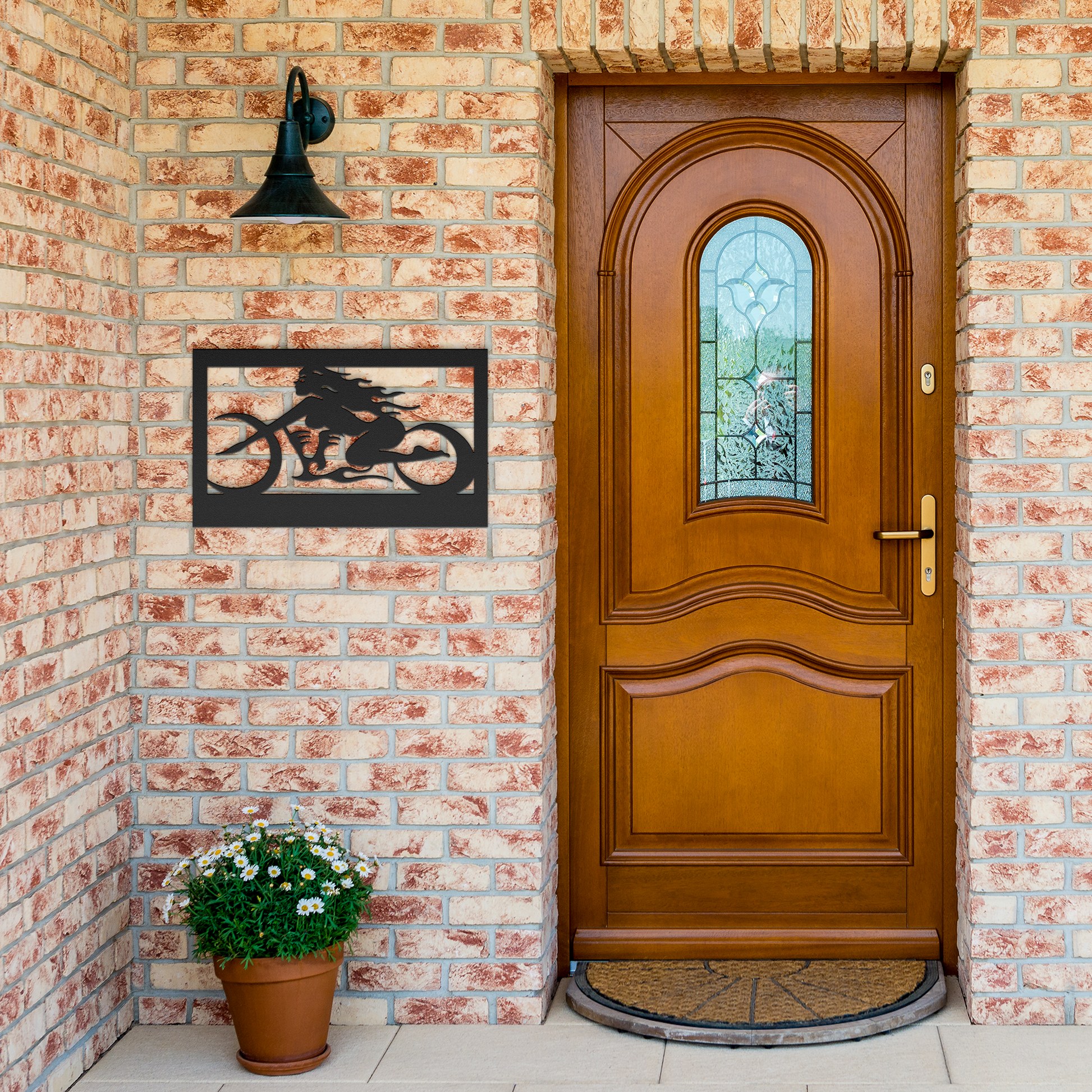 Biker_Girl_laid_back_2_Black_Brick_Entrance_Mockup.png