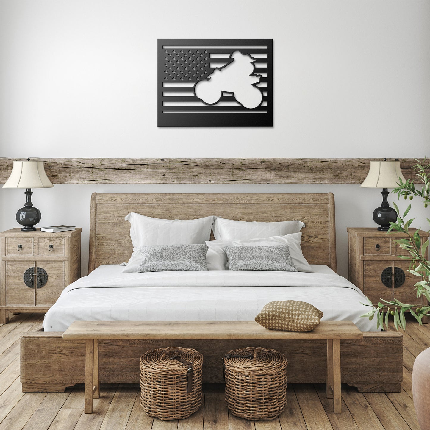 Hypnotic Metal Wall Art "Leader Flag Girl"