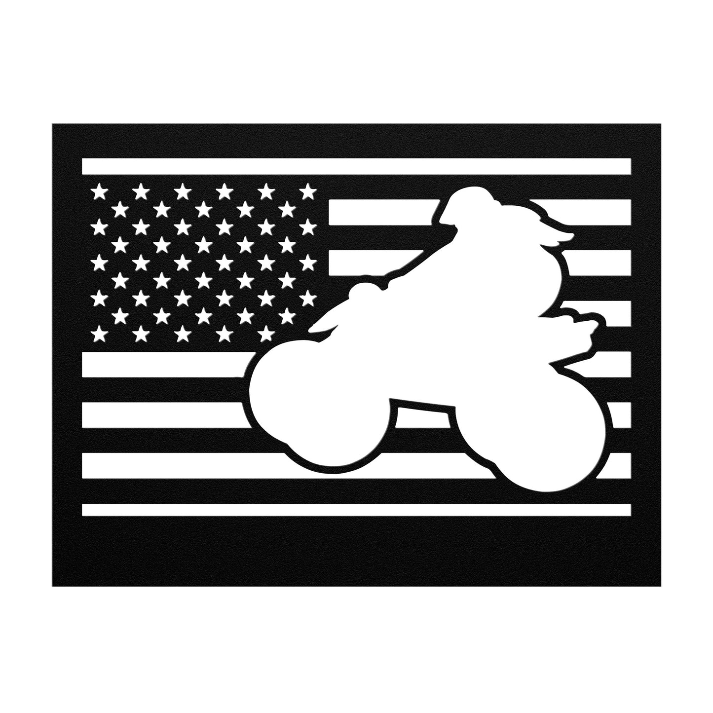 Hypnotic Metal Wall Art "Leader Flag Girl"