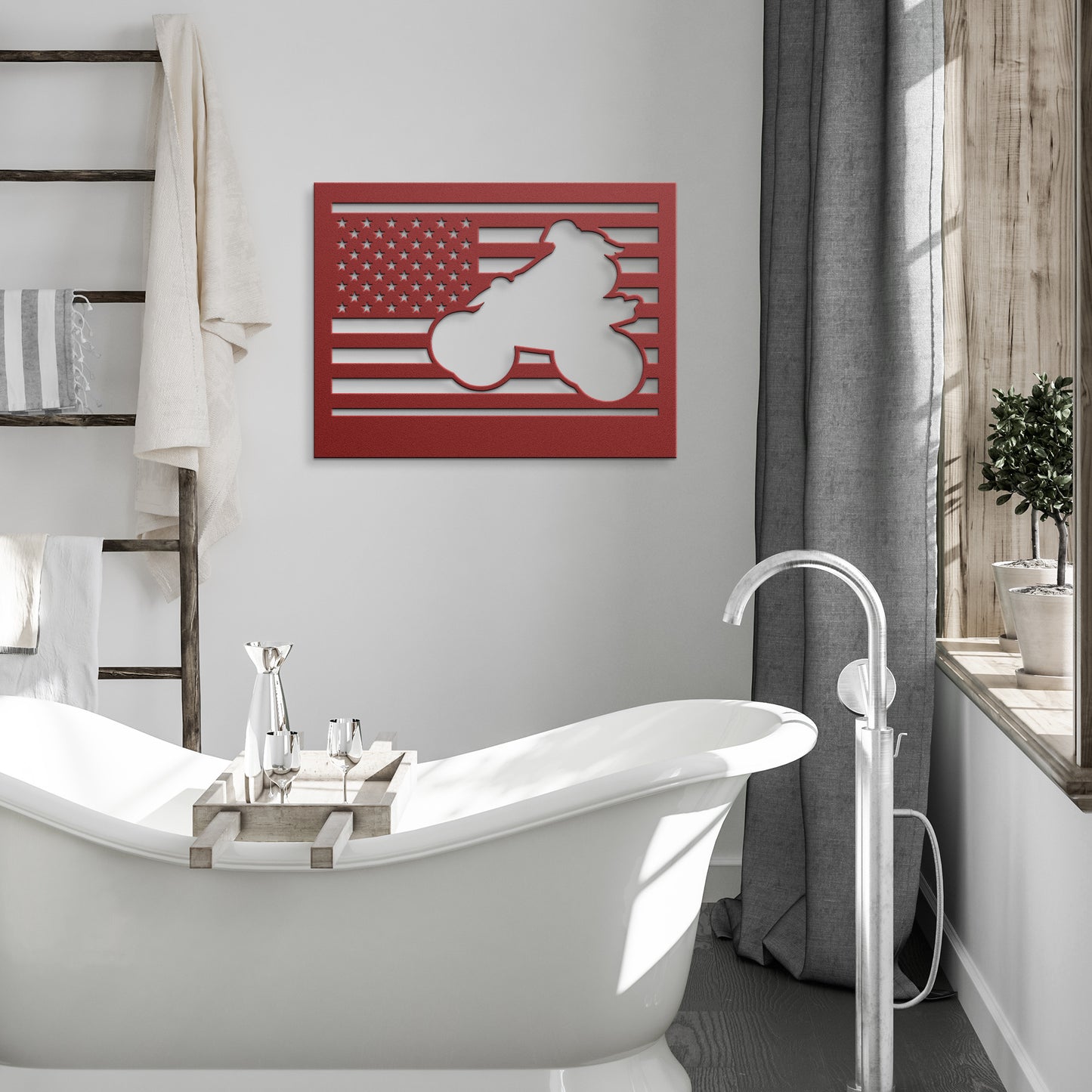 Hypnotic Metal Wall Art "Leader Flag Girl"