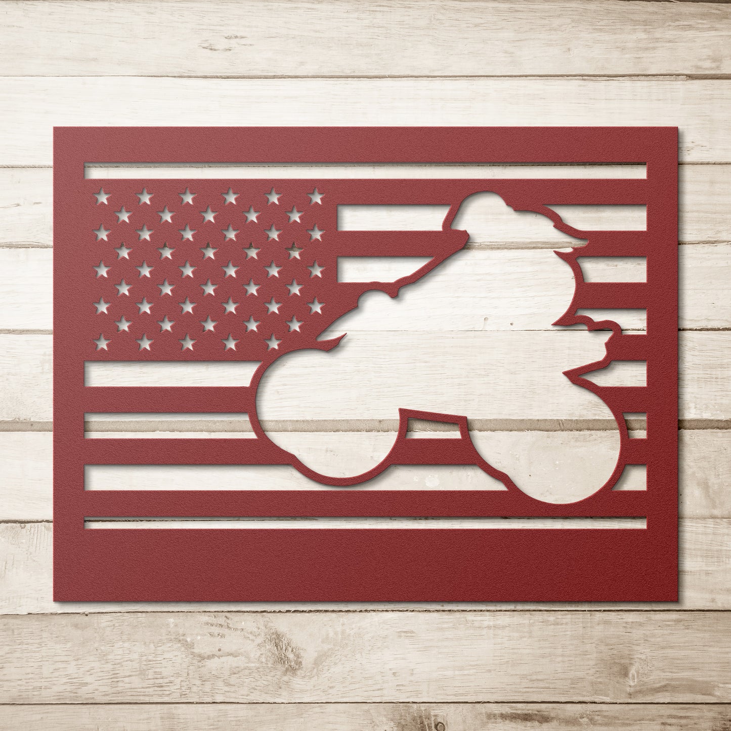 Hypnotic Metal Wall Art "Leader Flag Girl"