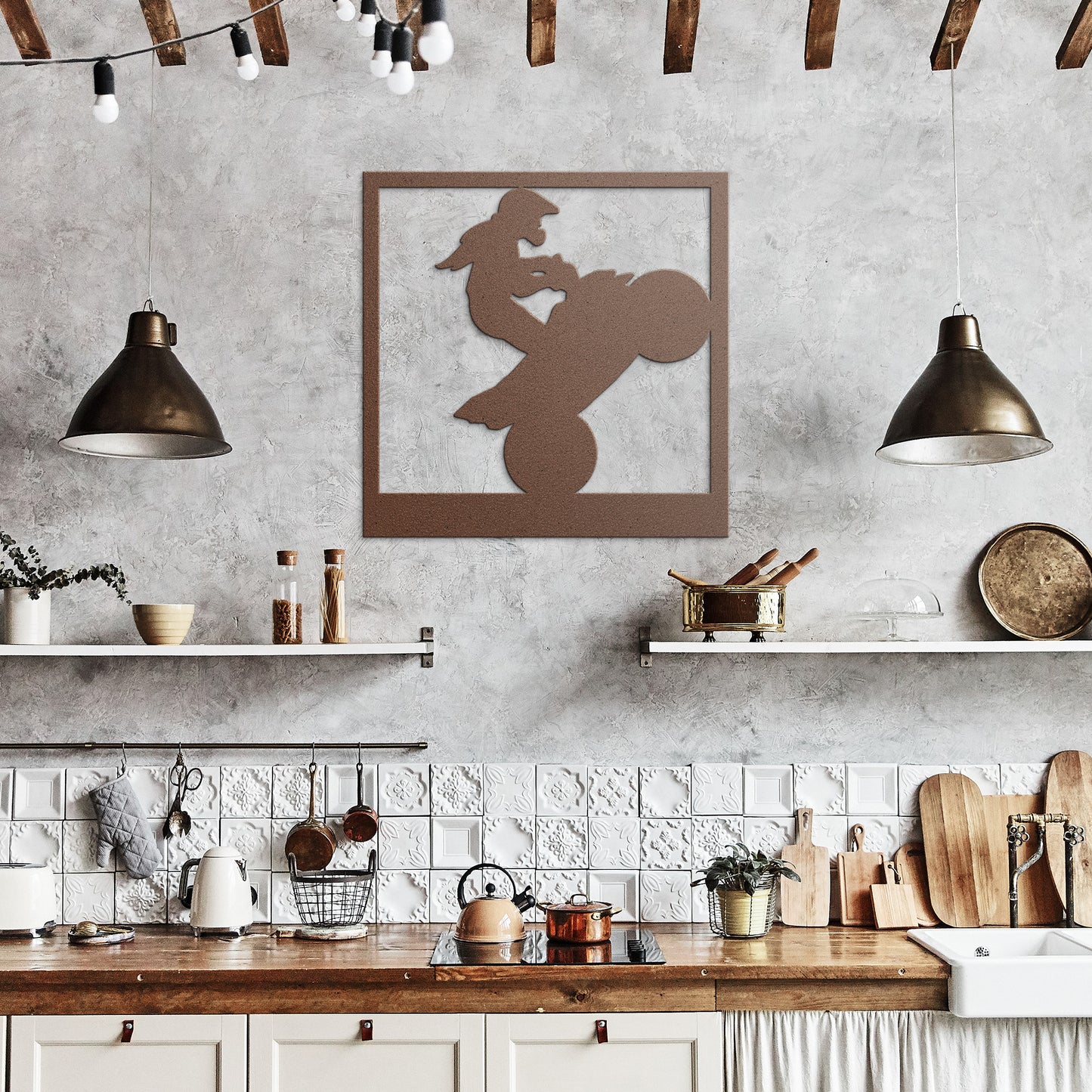 Hypnotic Metal Wall Art "Leader Wheelie Girl"