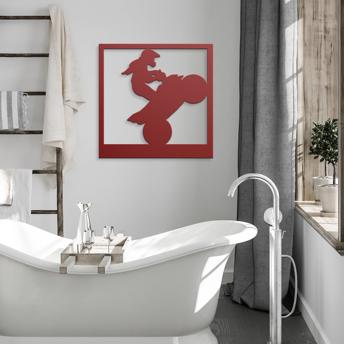 Hypnotic Metal Wall Art "Leader Wheelie Girl"