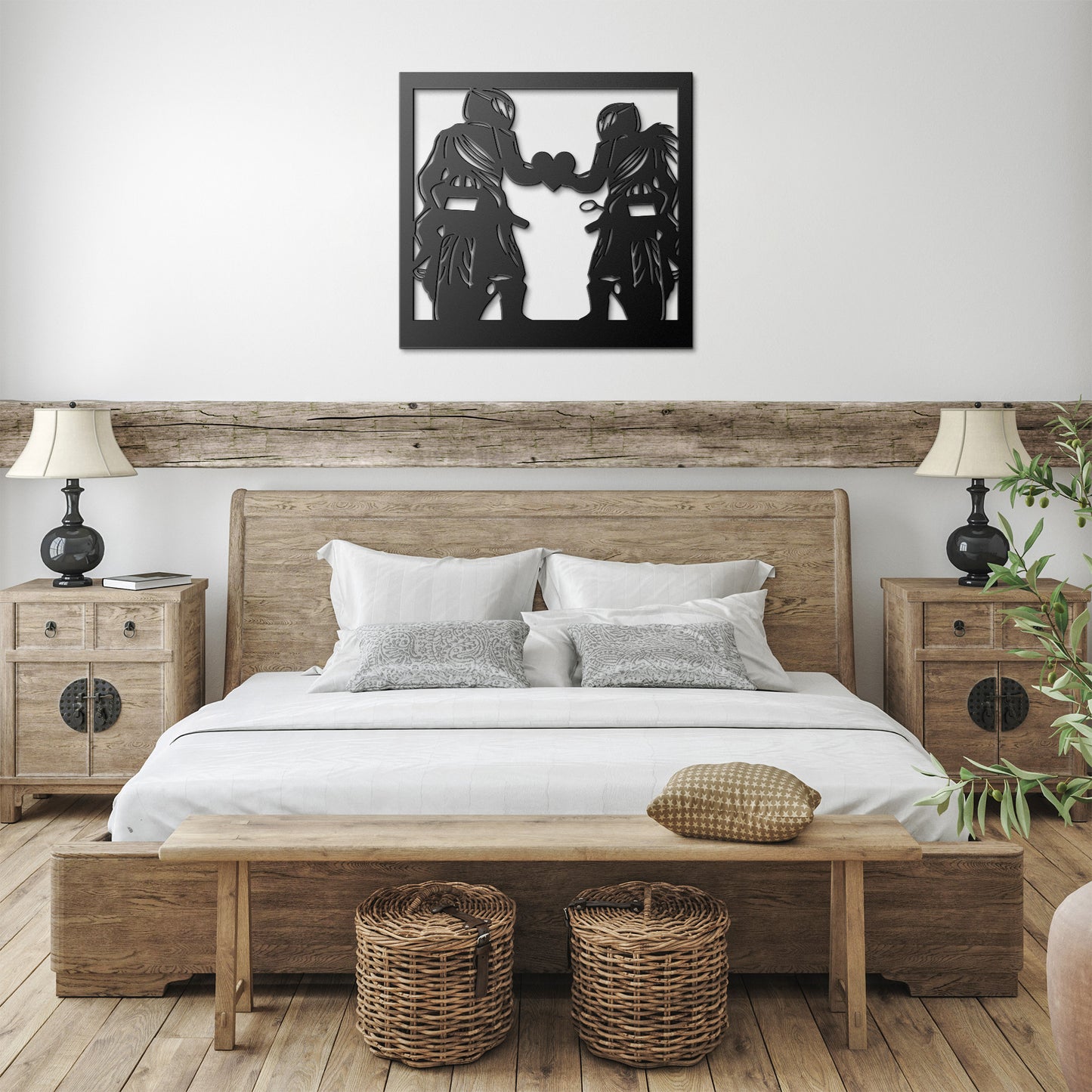 Hypnotic Metal Wall Art "Biker Couple"