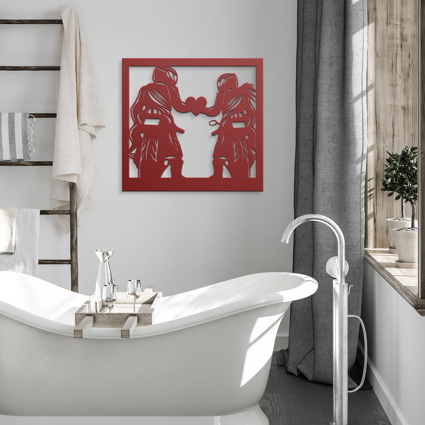 Hypnotic Metal Wall Art "Biker Couple"