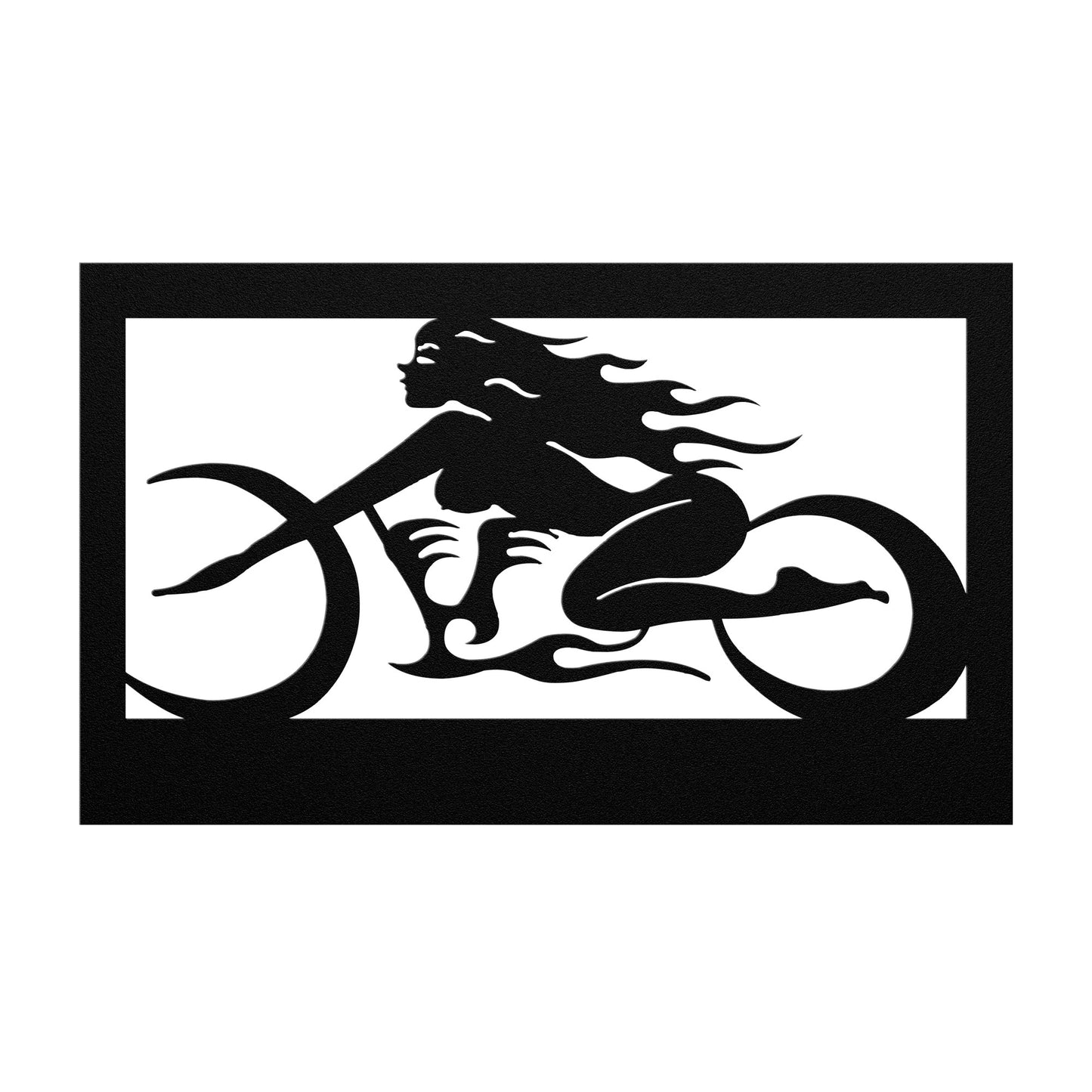 Hypnotic Metal Wall Art "Biker Girl" [Add Your Name]