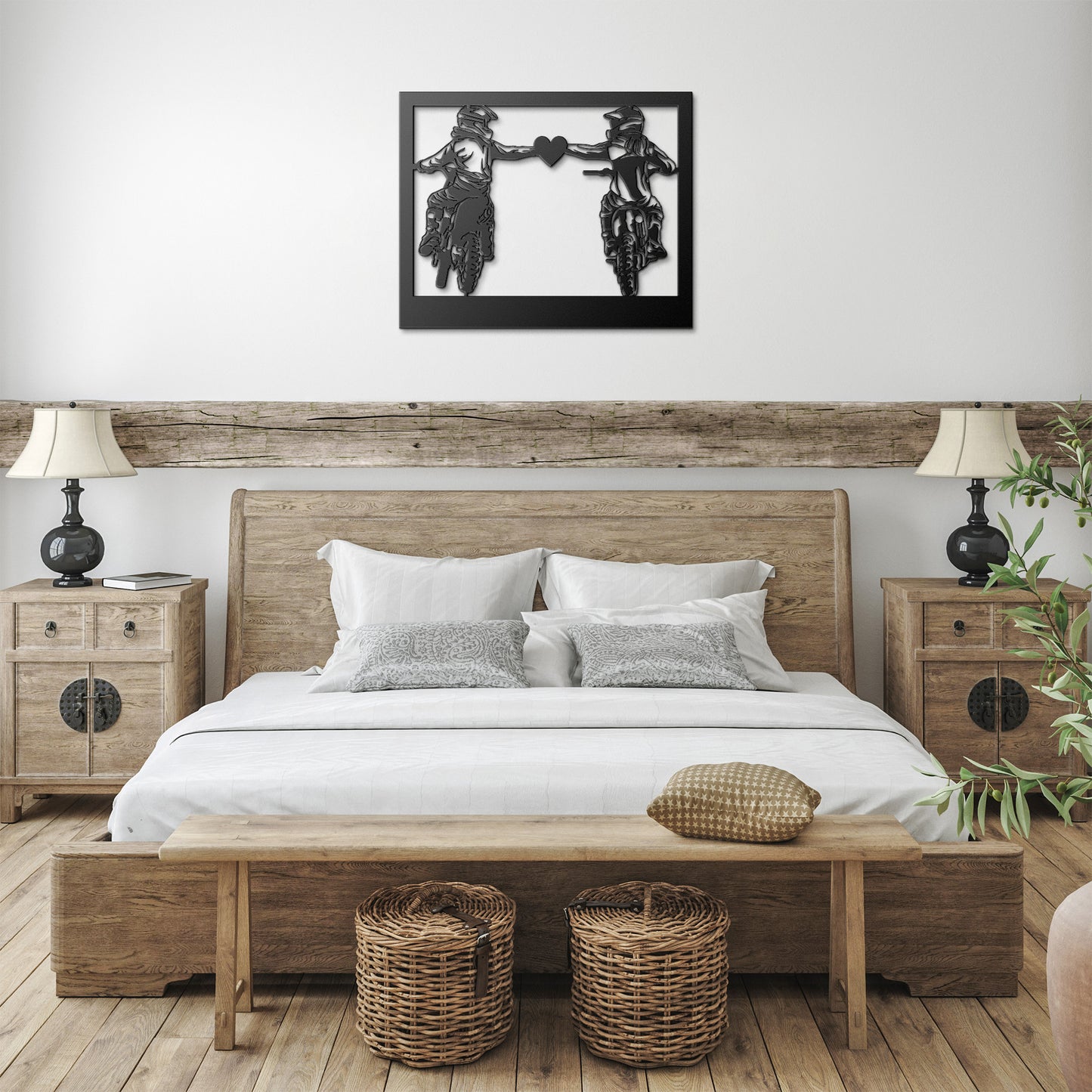 Hypnotic Metal Wall Art "Dirt Bike Couple"