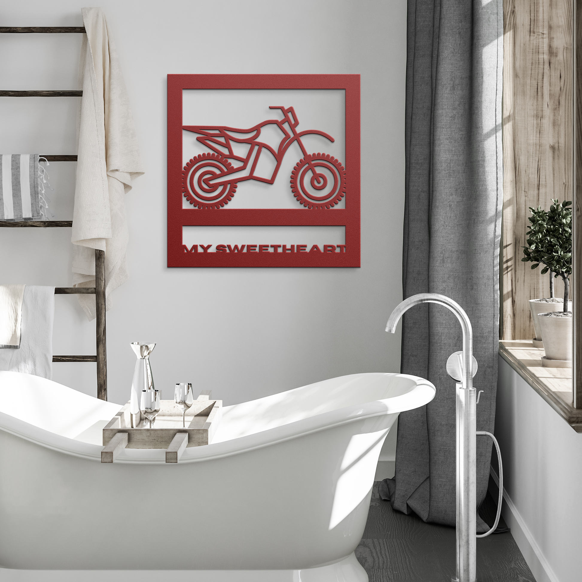 Hypnotic_Metal_Wall_Art_Dirt_Bike_Frame_Red_Modern_Bathroom_Mockup.png