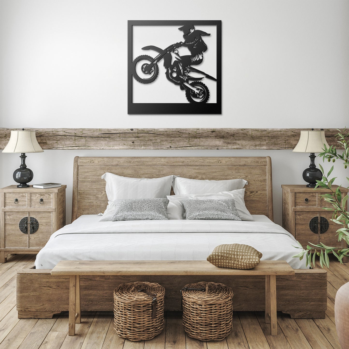 Hypnotic Metal Wall Art "Dirt Bike Jumper" [Add Your Name]