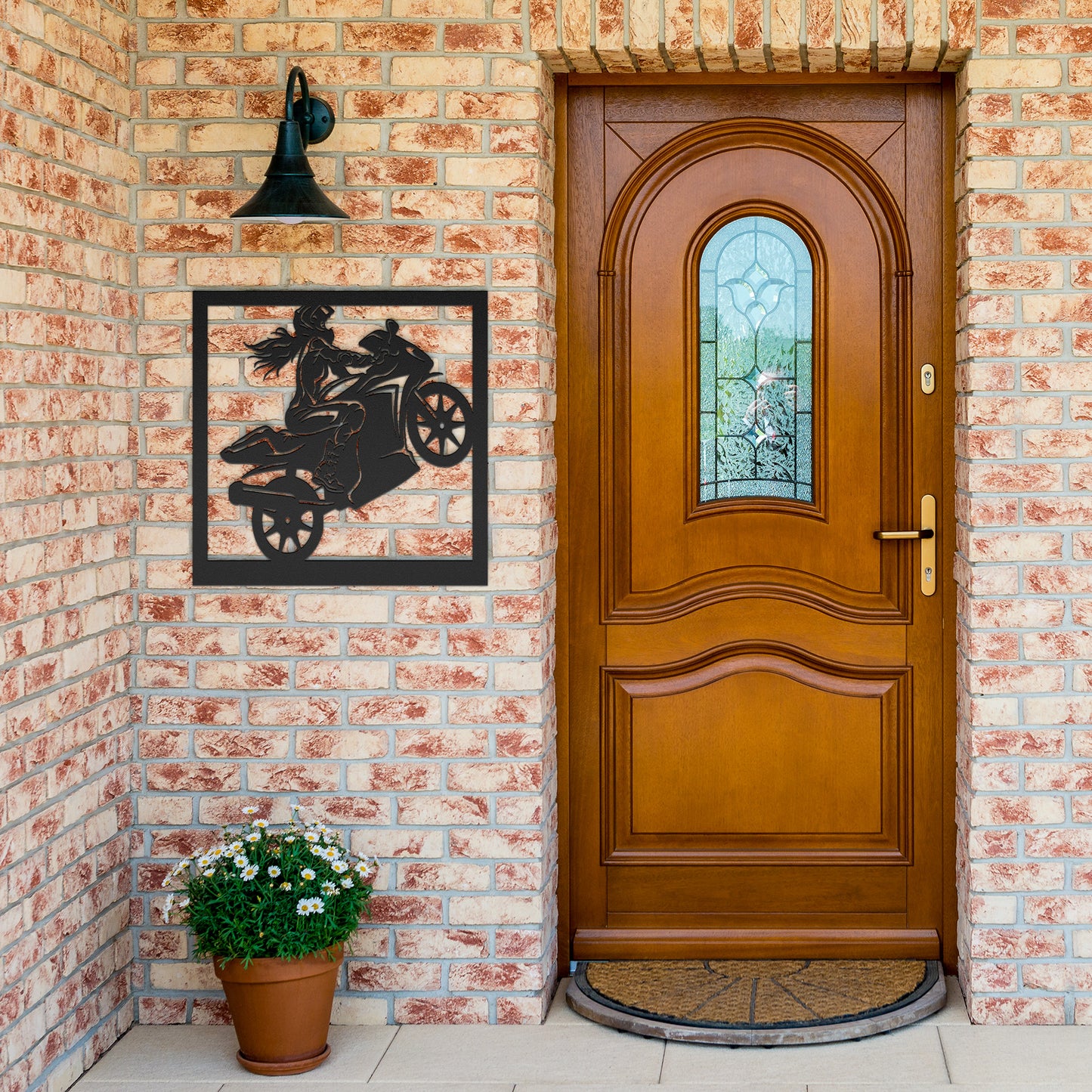 Hypnotic Metal Wall Art "Biker Girl 2" [Add Your Name]
